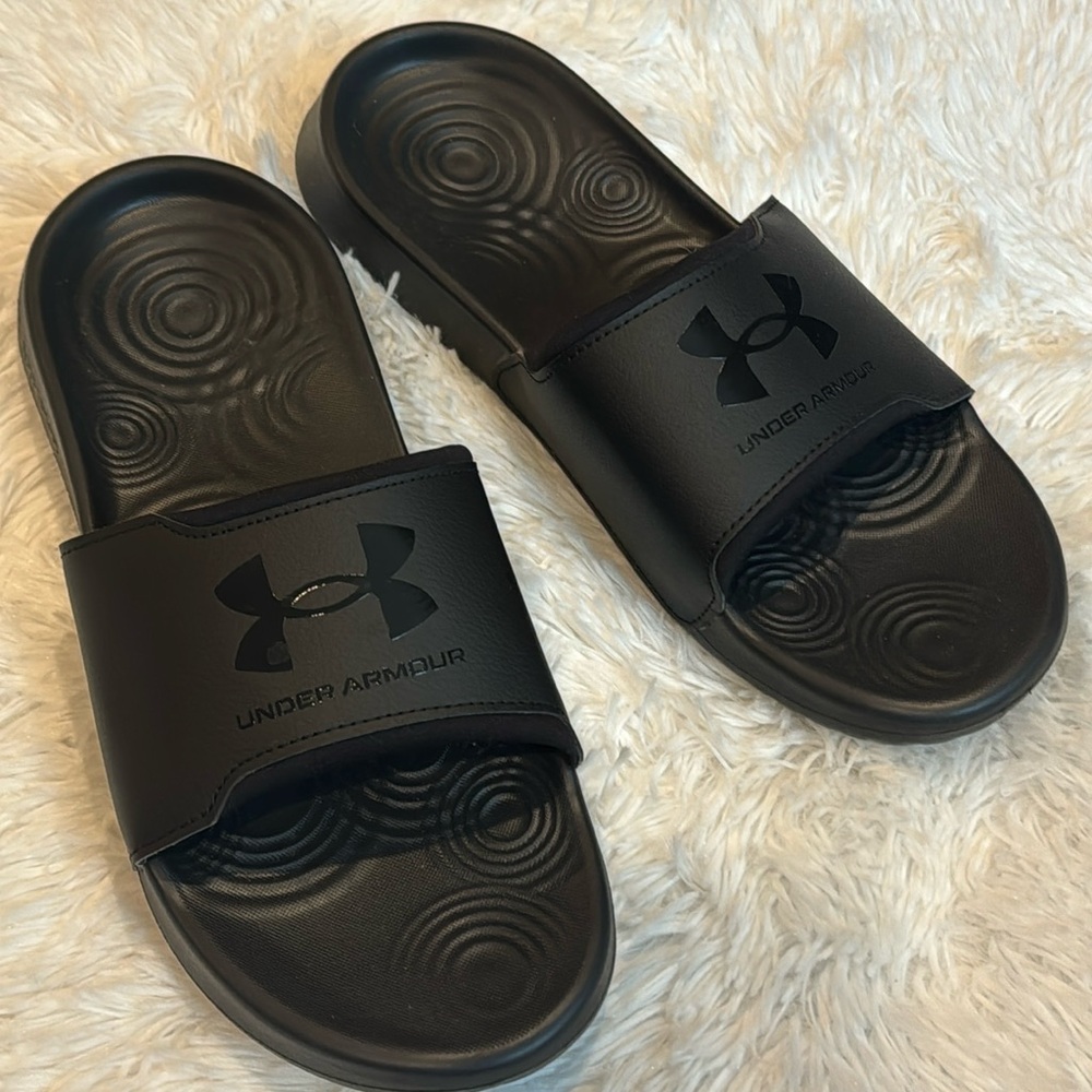 Under Armour Slides (Black) new without tags